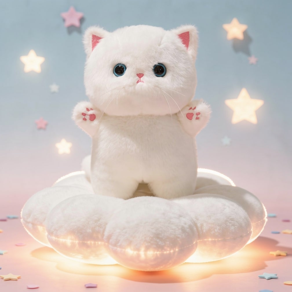 Katze Kuscheltier | Flauschiges Plüschtier | Kuschelfreund für Kinder | CuddleCat