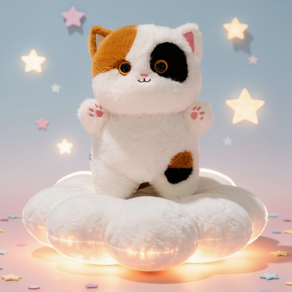 Katze Kuscheltier | Flauschiges Plüschtier | Kuschelfreund für Kinder | CuddleCat