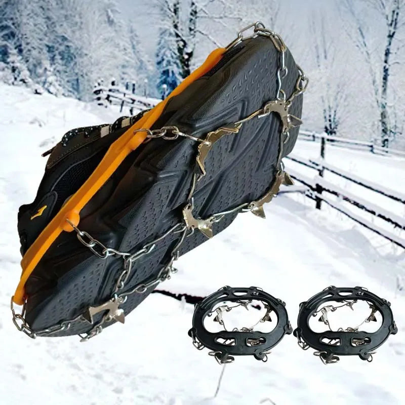 Kette | Rutschfeste Schneeketten für Eislaufschuhe | Winterlicher Überhandgriff | GripTrail