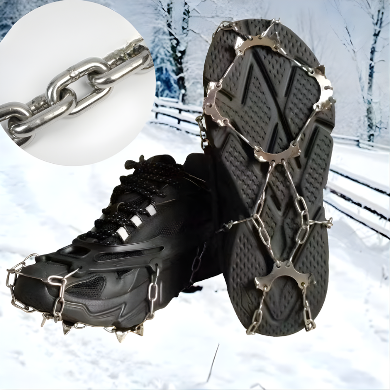 Kette | Rutschfeste Schneeketten für Eislaufschuhe | Winterlicher Überhandgriff | GripTrail