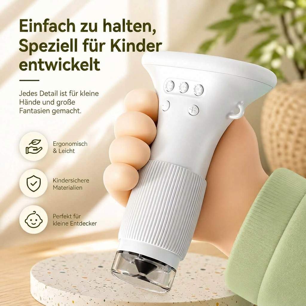 Kindermikroskop mit digitaler Anzeige | Kompakt & Tragbar | STEM Lernspielzeug | MicroScout