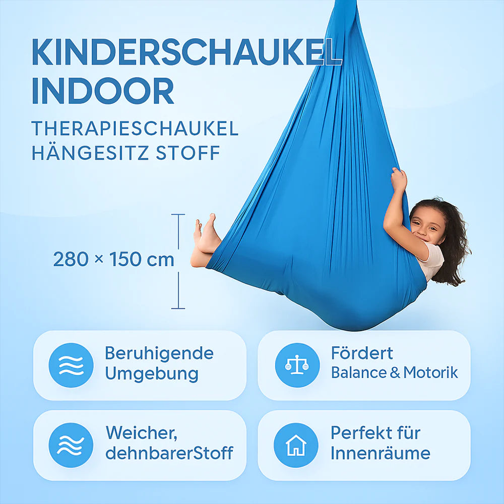 Kinderschaukel | Elastischer Komfort-Stoff | Sensorische Unterstützung für Kinder | CalmNest