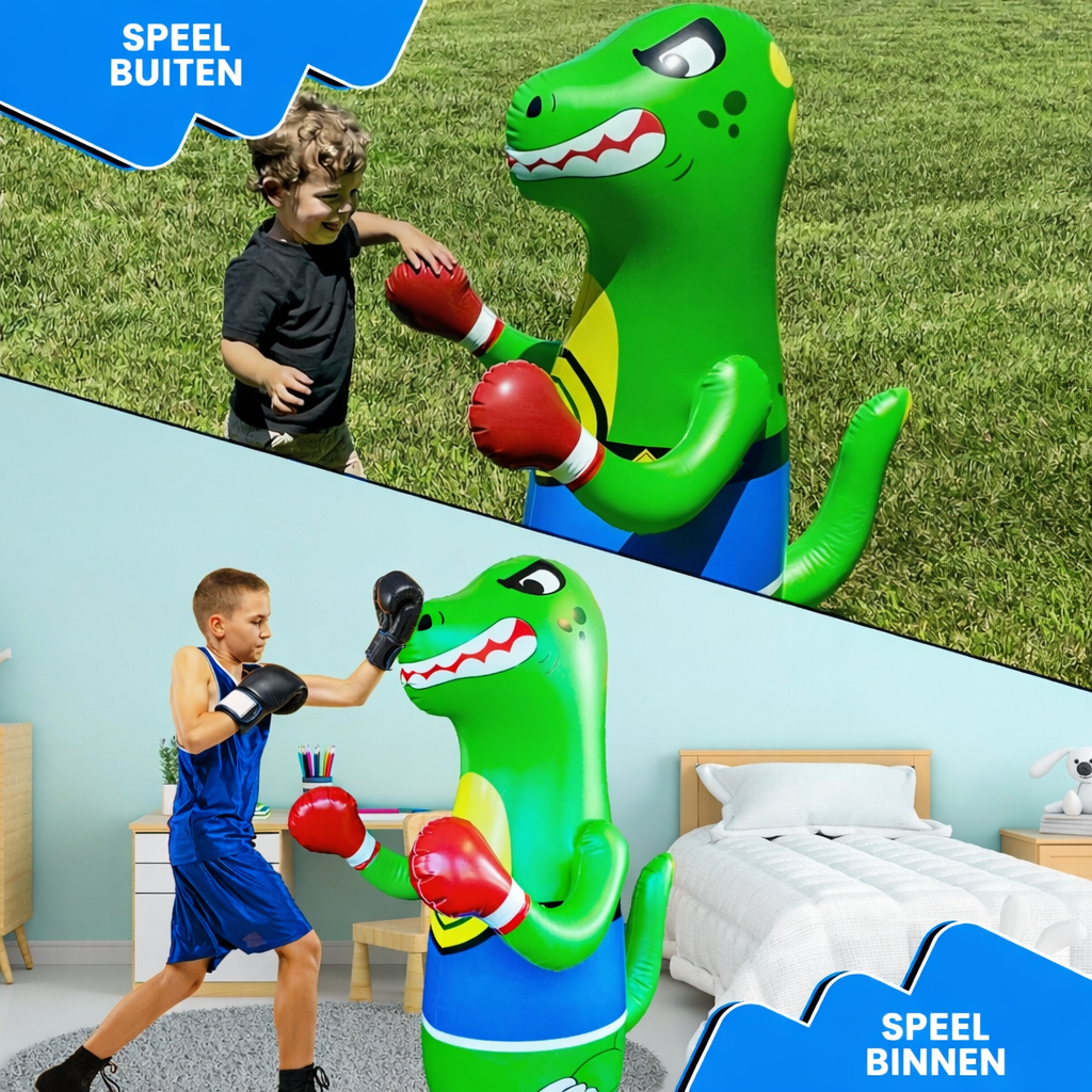 Aufblasbare Boxfigur für Kinder | Standfestes Boxspielzeug mit Sandfüllung, ab 3 Jahren | Inklusive Luftpumpe zum Aufblasen 2