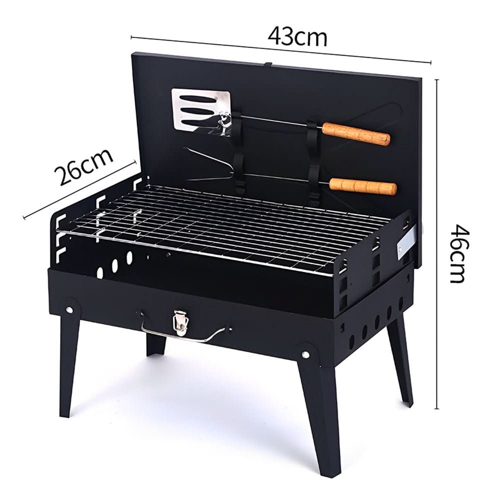 Klappbarer Gartengrill aus Stahl | Pulverbeschichtet BBQ | Camping & Garten | Foldfire