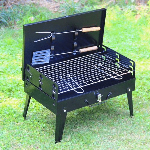 Klappbarer Gartengrill aus Stahl | Pulverbeschichtet BBQ | Camping & Garten | Foldfire