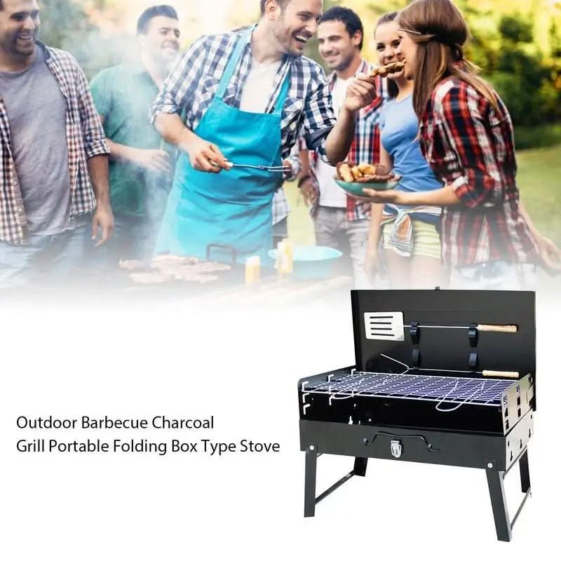 Klappbarer Gartengrill aus Stahl | Pulverbeschichtet BBQ | Camping & Garten | Foldfire