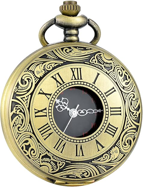 Klassische Herren-Taschenuhr | Vintage | Quarzwerk | GoldZeiger