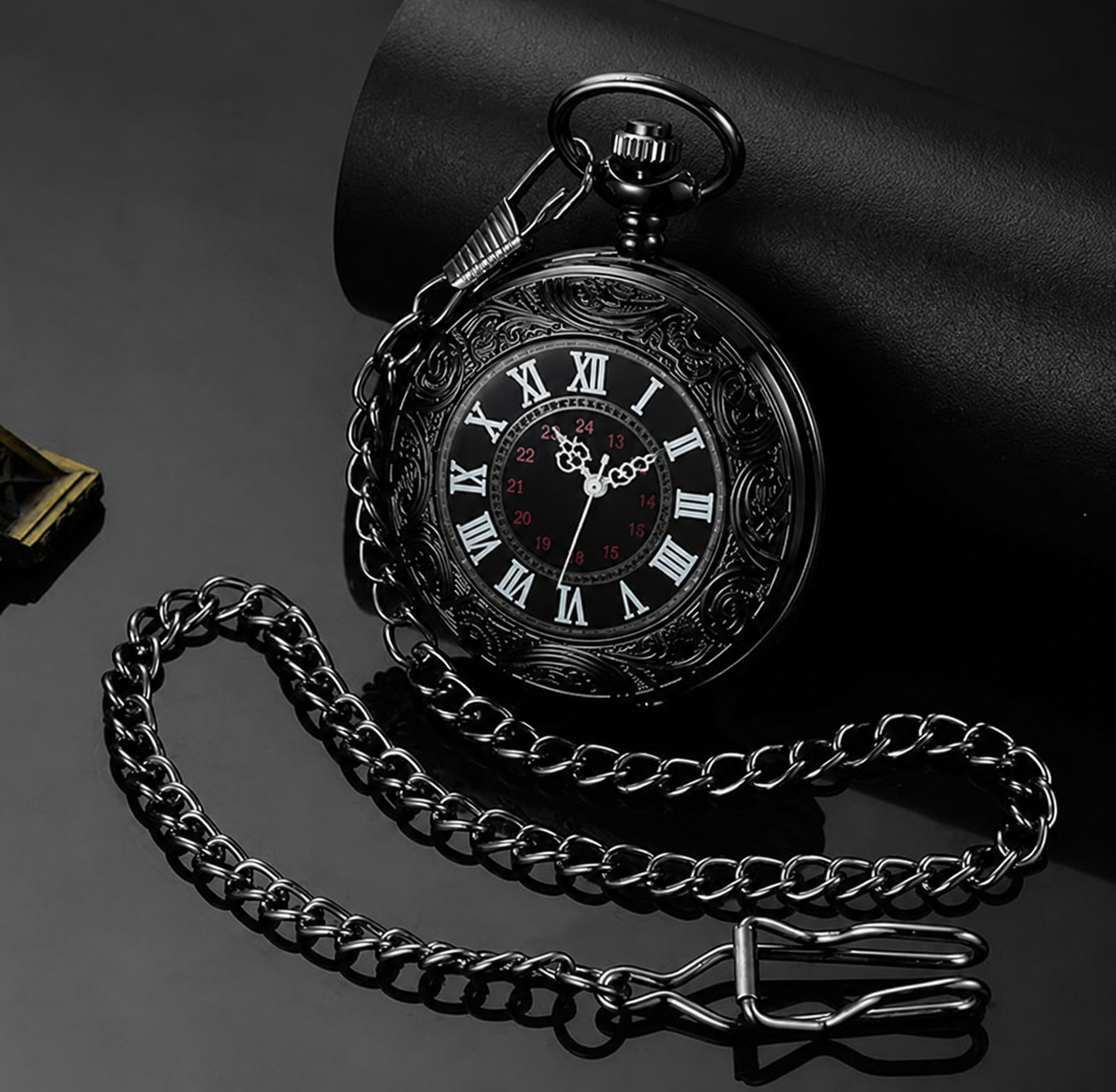 Klassische Herren-Taschenuhr | Vintage | Quarzwerk | GoldZeiger