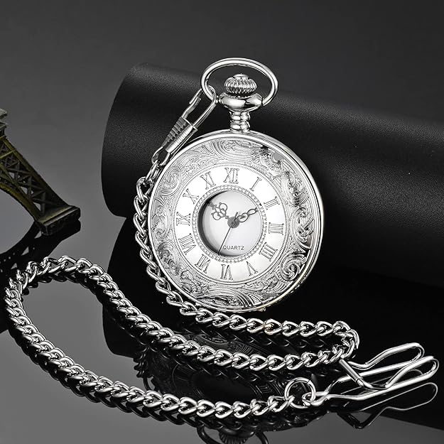 Klassische Herren-Taschenuhr | Vintage | Quarzwerk | GoldZeiger