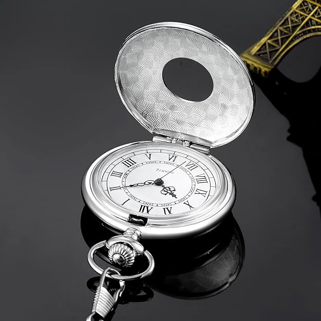 Klassische Herren-Taschenuhr | Vintage | Quarzwerk | GoldZeiger