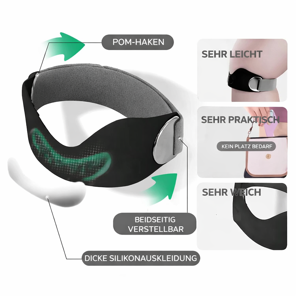 Knieband | Gezielte Linderung von Knieschmerzen | Verstellbare Kompressionsbandage | FlexiShield