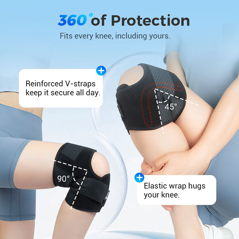 Kniebandage | Verstellbare Träger | Atmungsaktiv | KneeFreedom