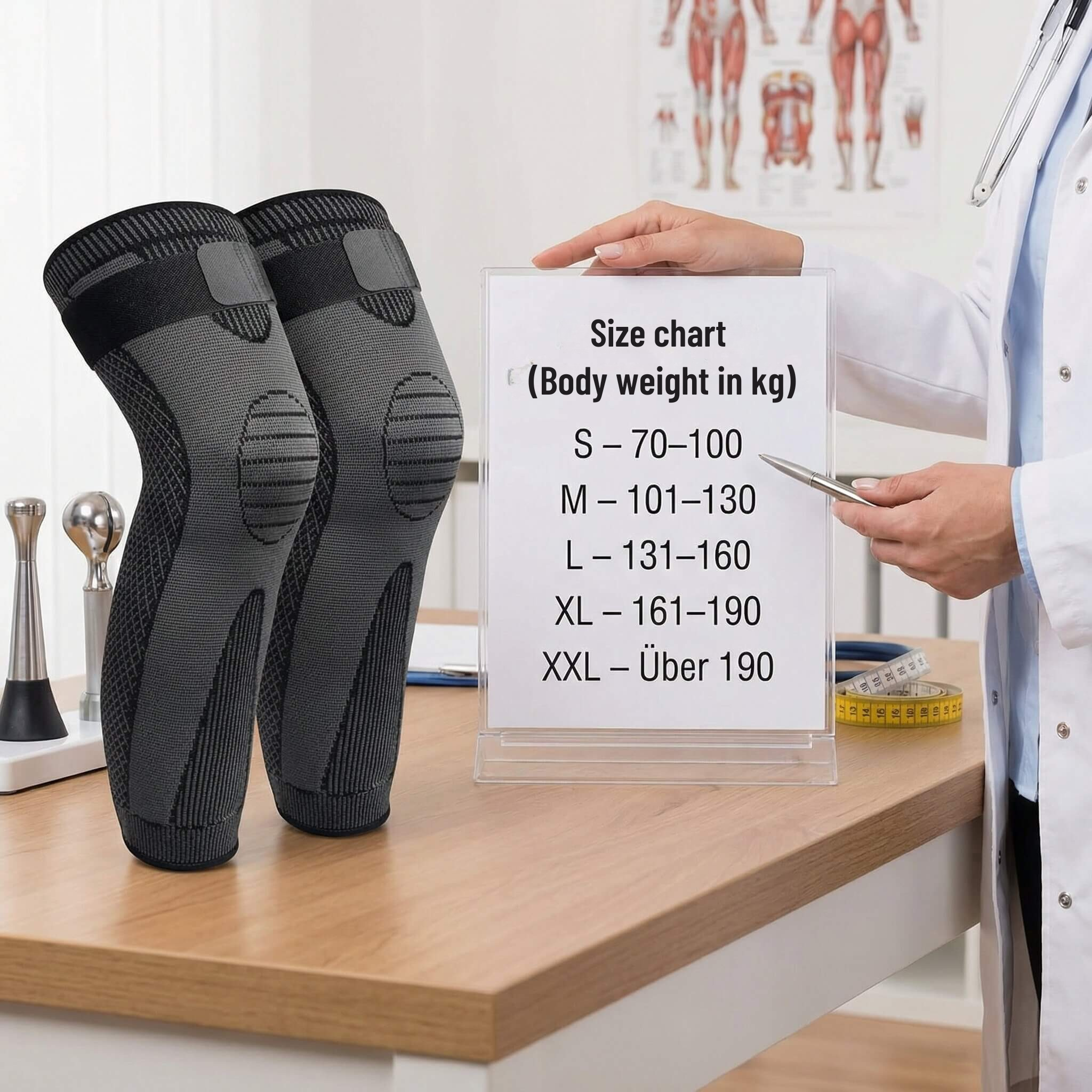 Kniebandage mit Kompression | Stabiler Halt | Atmungsaktiv und Rutschfest | Stabilon