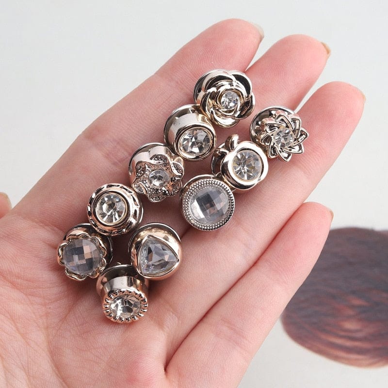 Knöpfe Metall mit Kristall | Druckknöpfe Rosegold | DIY Nähen | GlintStud