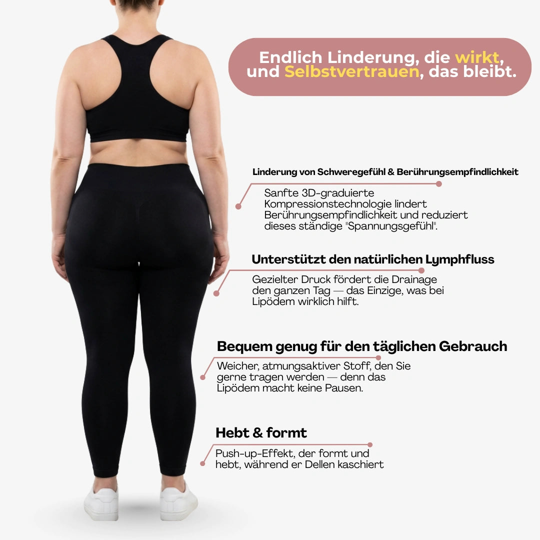 Kompressionsleggings mit hoher Taille | Lipödem schmerzen | FlexContour