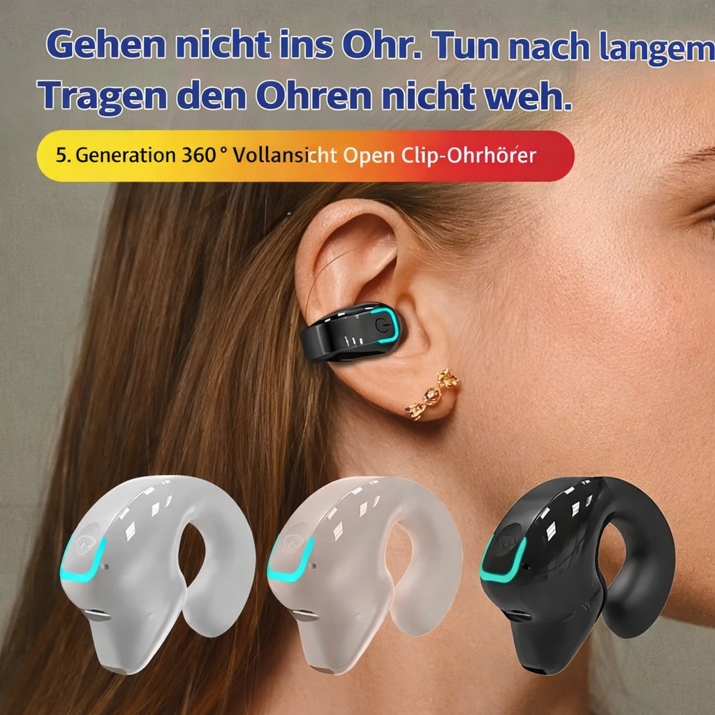 Kopfhörer | Clip-On-Kopfhörer | Schmerzfreier Sitz & Offenes Hörerlebnis | AeroClip