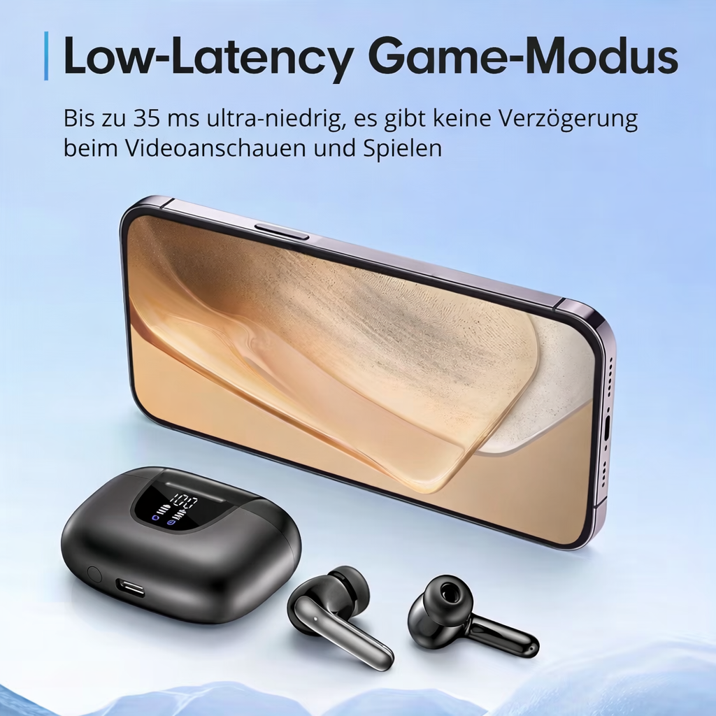 Kopfhörer | Drahtlose Ohrhörer | Lange Akkulaufzeit & Klarer Sound | Auralyx Pods