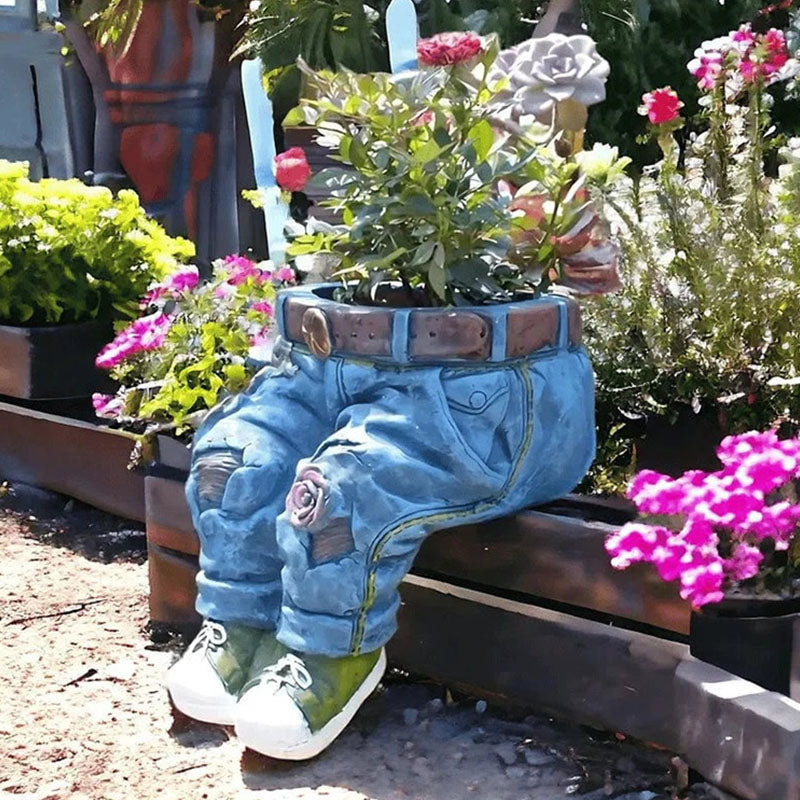 Kreatív virágcserép | farmer dizájn | időjárásálló | Potpants