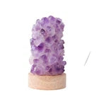 Kristalllampe Amethyst USB wiederaufladbar LED Nachtlicht mit 2 Lichtfarben