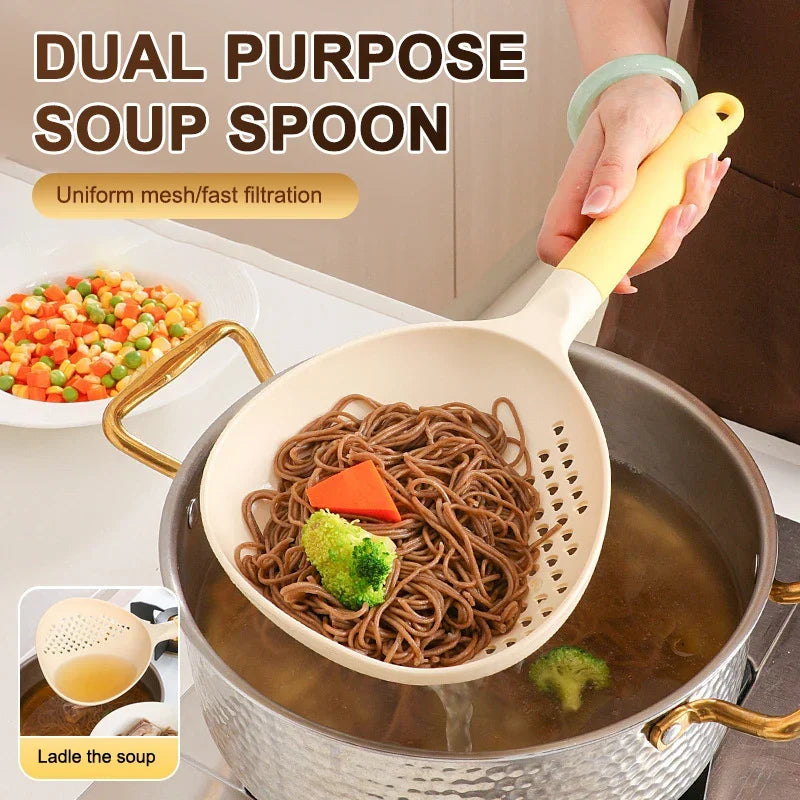 Küchenhelfer Sieb-Kochlöffel hitzebeständig antihaftsicher mit Aufhängeöse
