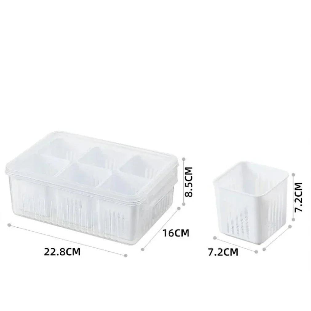 Kühlschrank-Organizer | Ablauf Einsatz gegen Feuchtigkeit | Stapelbare Box | CoolClear