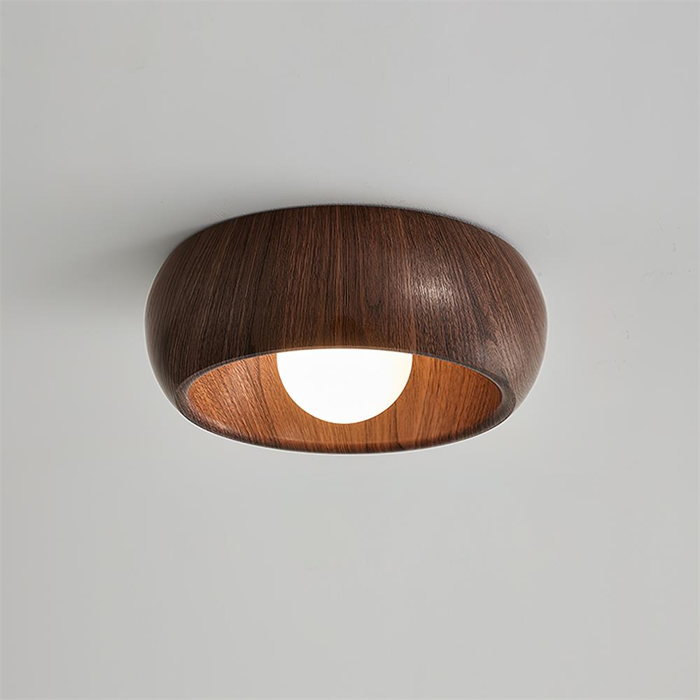 Deckenleuchte Holz | Minimalistisches Design mit Integrierter LED | Warmes, Blendfreies Ambientelicht für Wohnräume 15