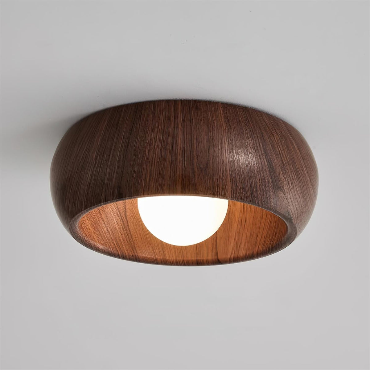 Deckenleuchte Holz | Minimalistisches Design mit Integrierter LED | Warmes, Blendfreies Ambientelicht für Wohnräume 2