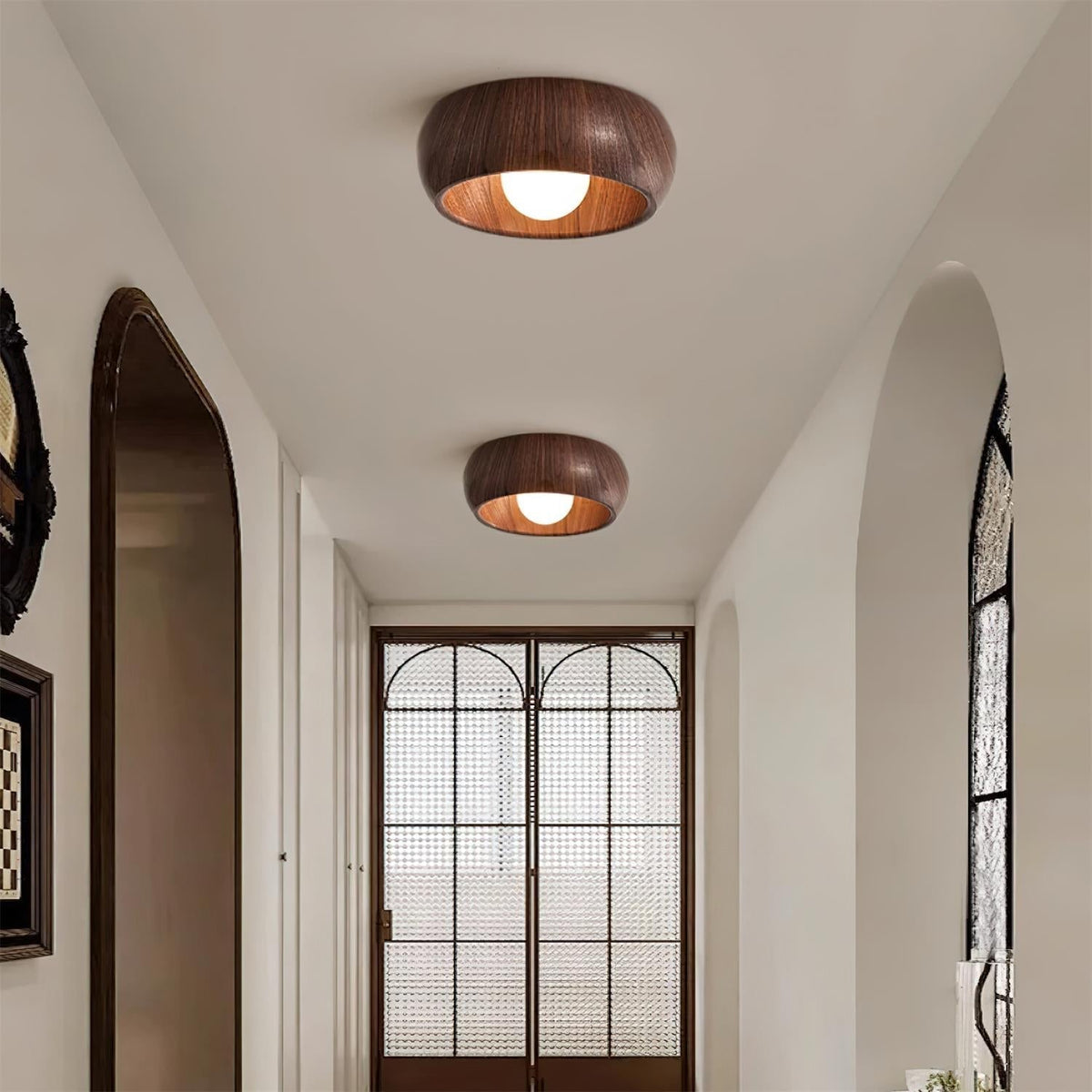 Deckenleuchte Holz | Minimalistisches Design mit Integrierter LED | Warmes, Blendfreies Ambientelicht für Wohnräume 4