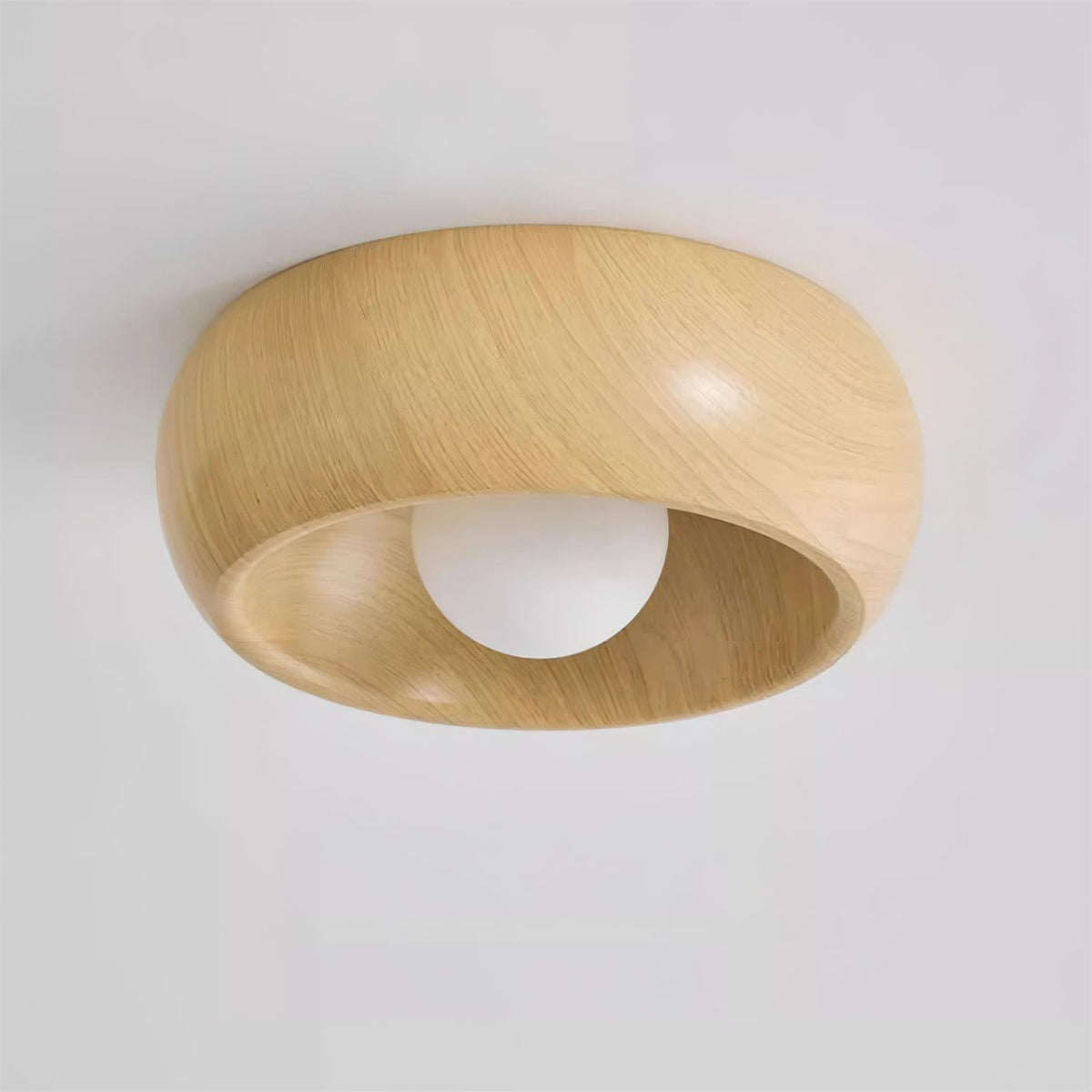 Deckenleuchte Holz | Minimalistisches Design mit Integrierter LED | Warmes, Blendfreies Ambientelicht für Wohnräume 7