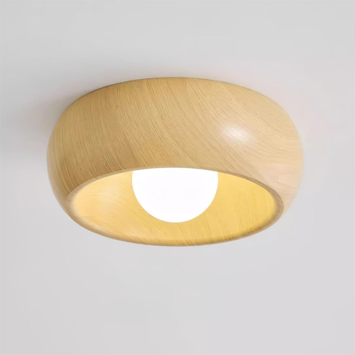 Deckenleuchte Holz | Minimalistisches Design mit Integrierter LED | Warmes, Blendfreies Ambientelicht für Wohnräume 8