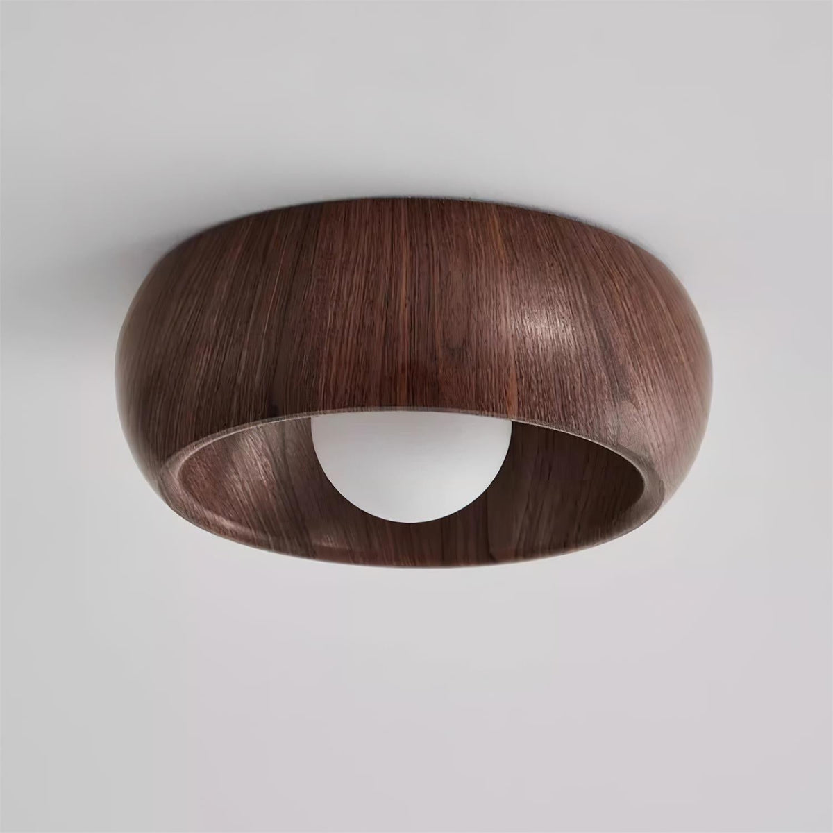 Deckenleuchte Holz | Minimalistisches Design mit Integrierter LED | Warmes, Blendfreies Ambientelicht für Wohnräume 9