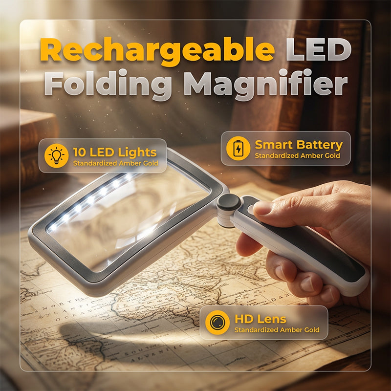 LED-Klapplupe | Blendfreies Leselicht | Wiederaufladbar und Klappbar | SpectraView
