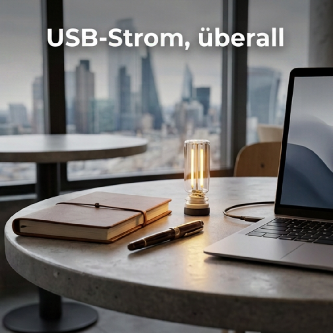LED-Lichterkette USB dimmbar Retro-Design Keramik mit Touch-Dimmung 5