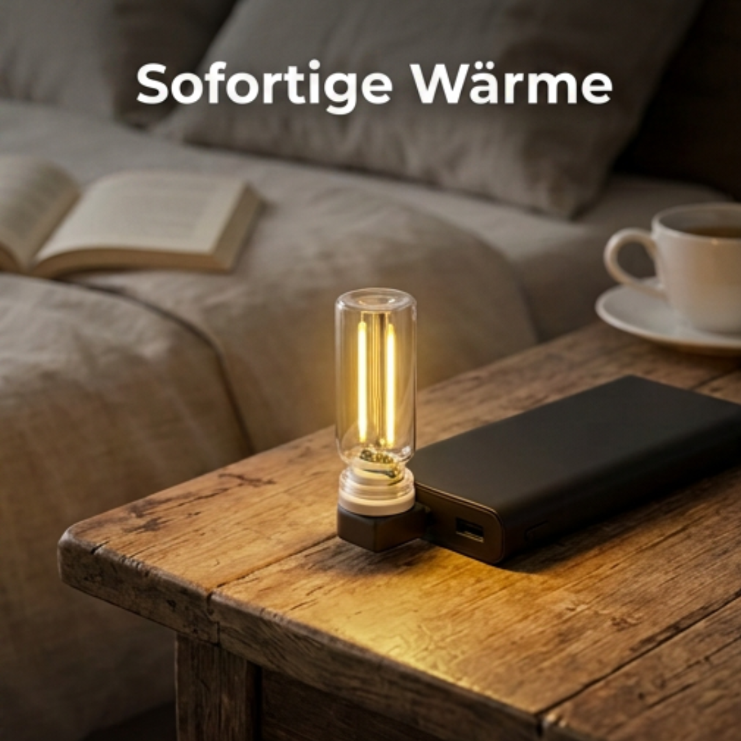 LED-Lichterkette USB dimmbar Retro-Design Keramik mit Touch-Dimmung 6