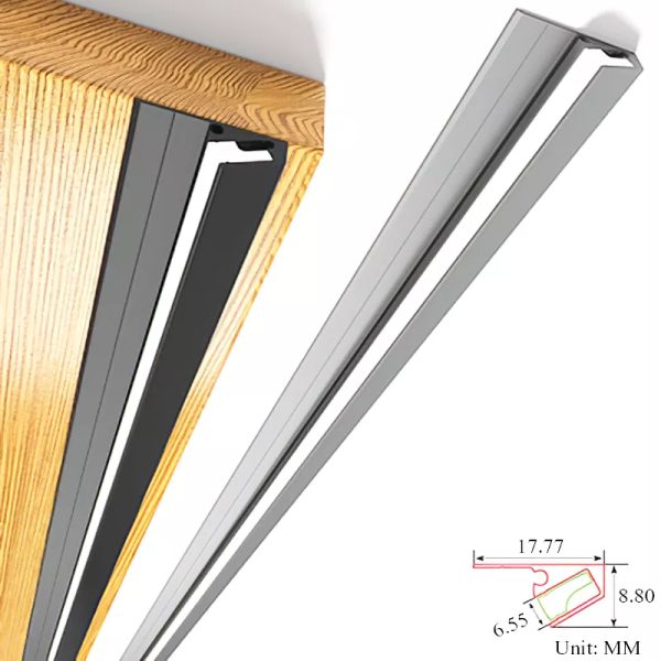 LED Lichtleiste ultradünn schneidbar Aluminium mit 45-Grad-Abstrahlwinkel 4