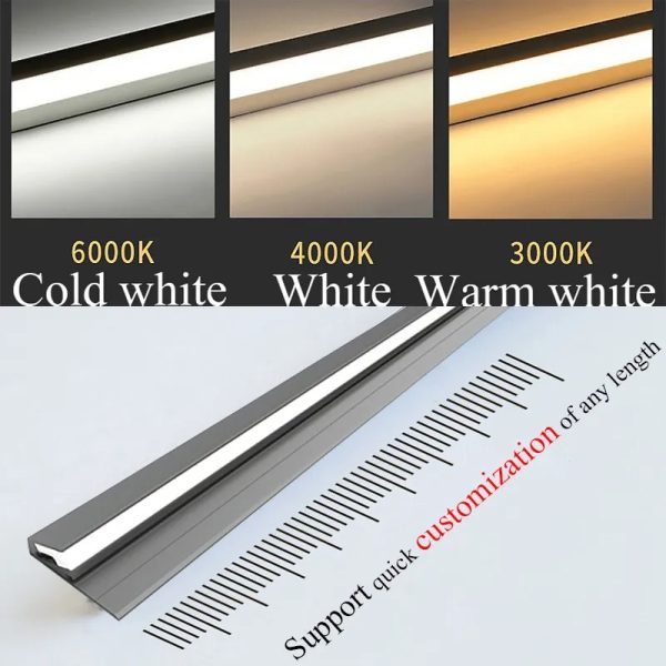 LED Lichtleiste ultradünn schneidbar Aluminium mit 45-Grad-Abstrahlwinkel 8