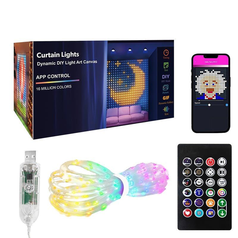 LED Lichtstreifen Smart | App- und Fernbedienung mit Musikmodus | Wetterfestes PVC-Gehäuse für drinnen und draußen
