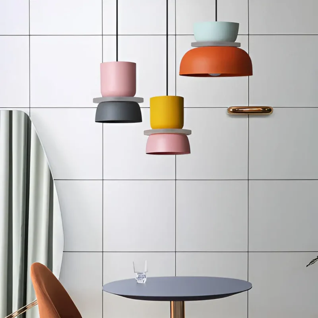 LED-Pendelleuchte | Macaron-Optik | Warmes Licht | Macaroon
