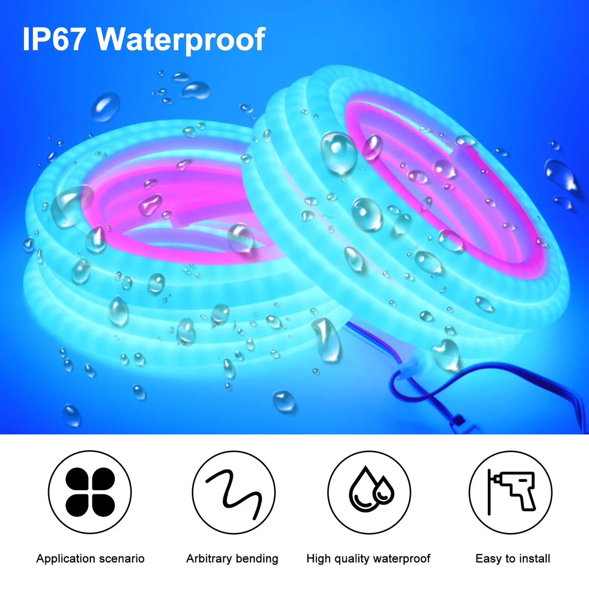 LED-Streifen 360° Dreamcolor wasserdicht IP67 mit WLAN-Steuerung 4