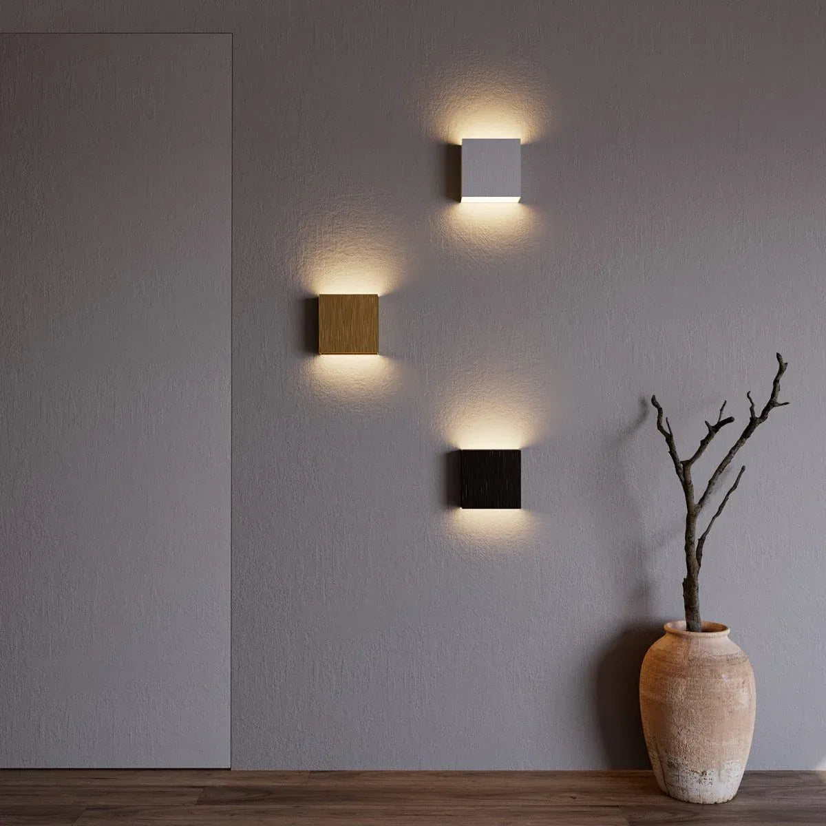 LED-væglampe | kubusdesign | lys opad og nedad for vægeffekt | CubeGlow