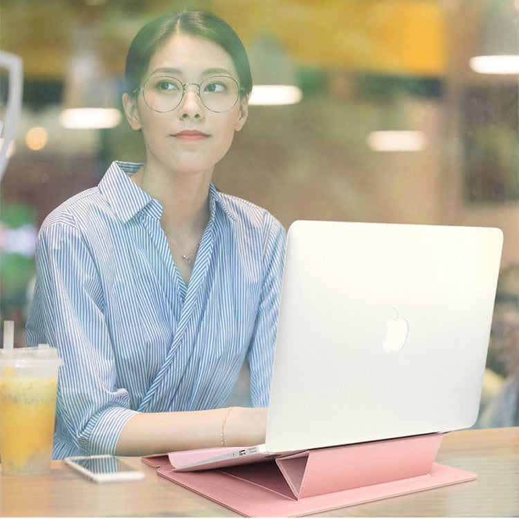 Laptoptasche mit Laptopständer | Richtet Ergonomisch Auf | mit Zubehörtasche & Kabelbindern | FoldStand