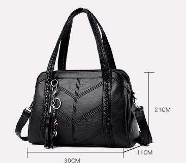 Lederhandtasche | Damen Handtasche | Geräumig und organisiert | Freja