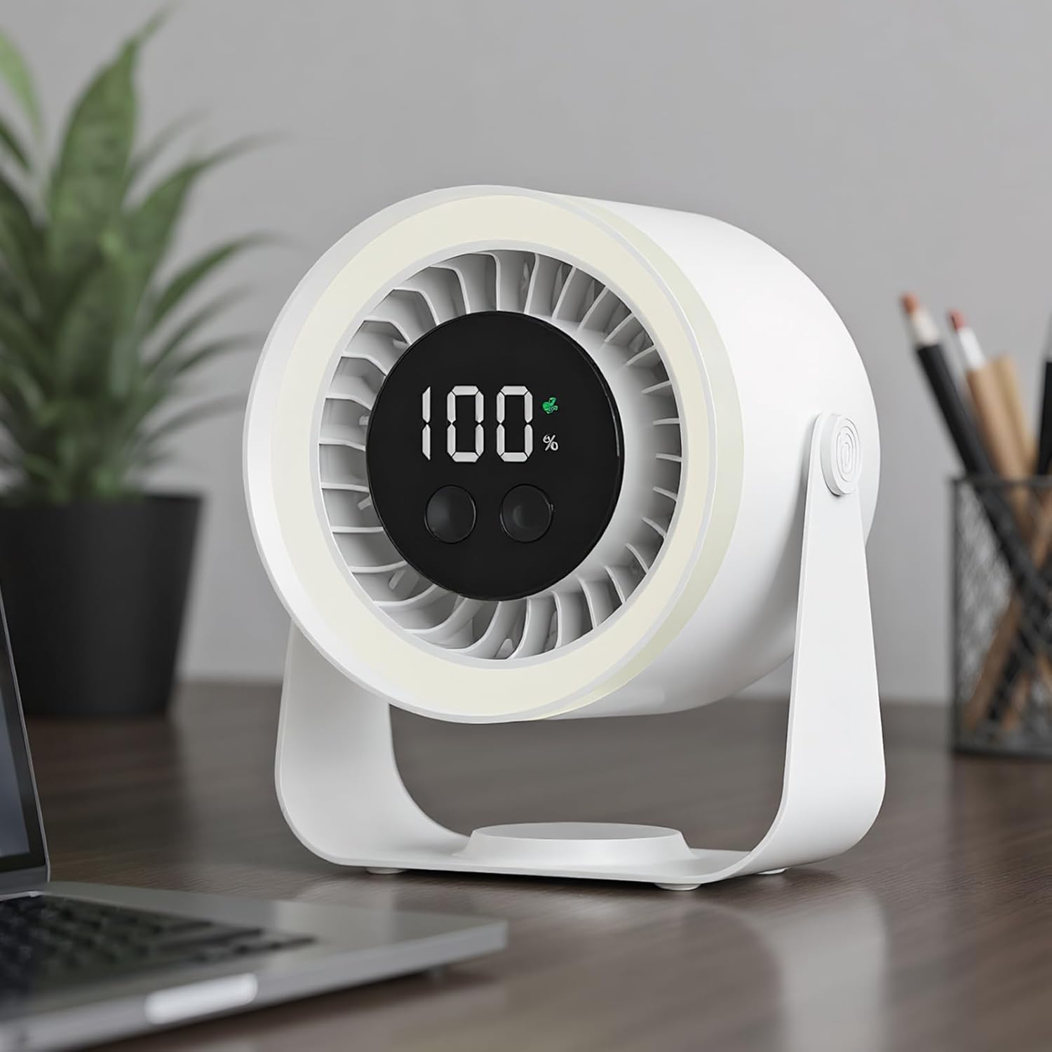 Leiser Tischventilator | 10 Stufen | Schnellladung | Auralis