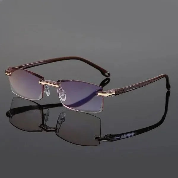 Lesebrille Multifokal Randlos | Anti-Blaulicht | Nah- und Fernsicht | Sightora