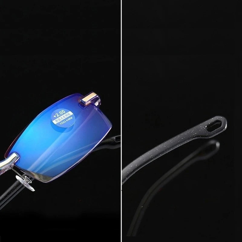 Lesebrille Multifokal Randlos | Anti-Blaulicht | Nah- und Fernsicht | Sightora