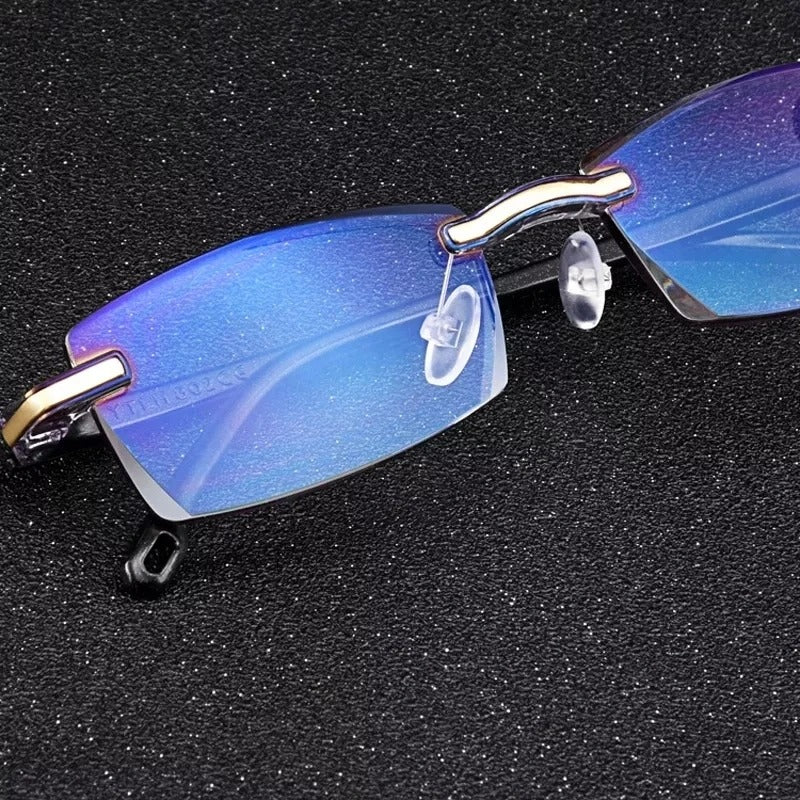 Lesebrille Multifokal Randlos | Anti-Blaulicht | Nah- und Fernsicht | Sightora