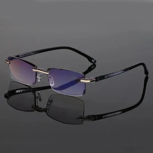 Lesebrille Multifokal Randlos | Anti-Blaulicht | Nah- und Fernsicht | Sightora
