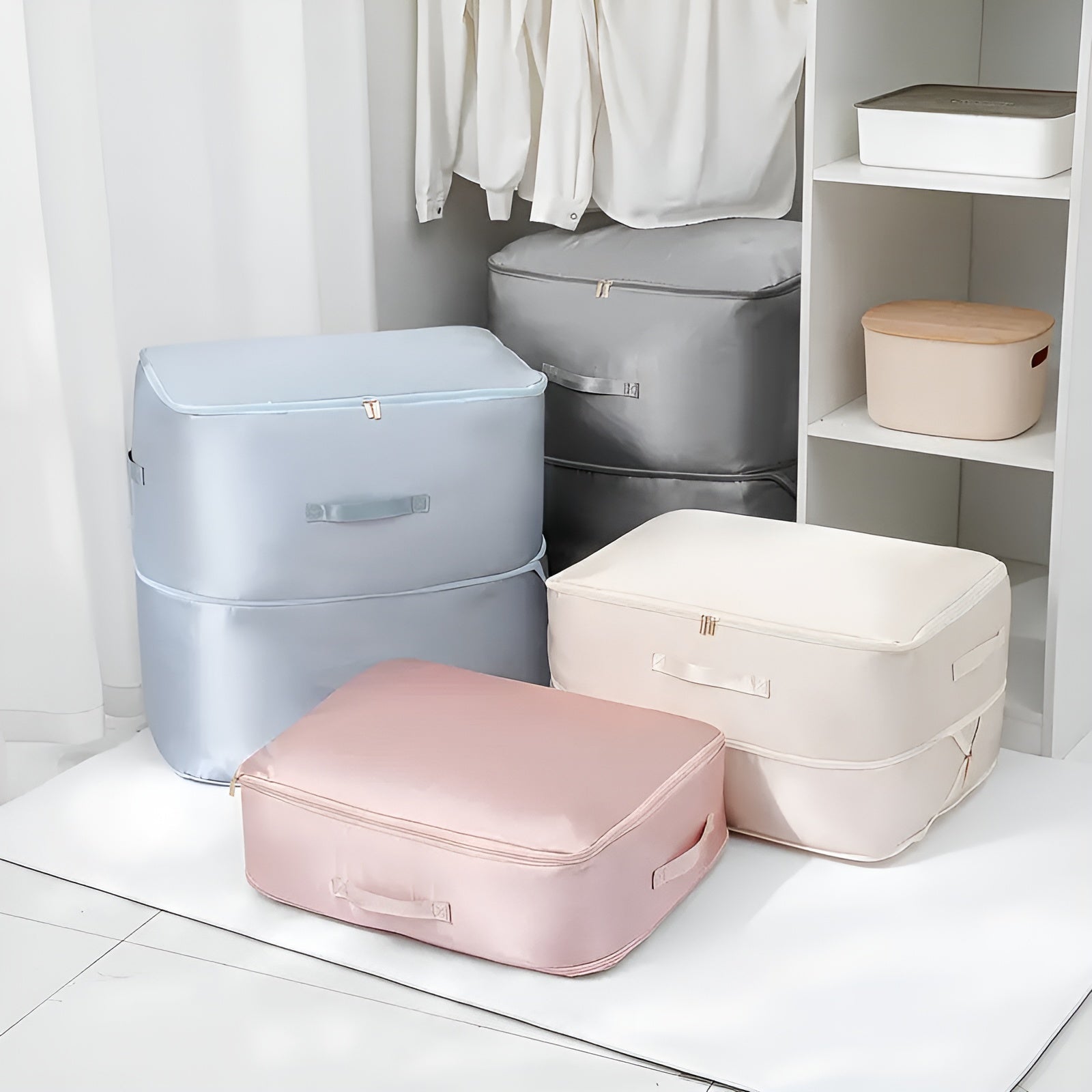 Luftdichte Aufbewahrungsbeutel | mit Rollventil | Komprimiert bis 50 % | Packflat