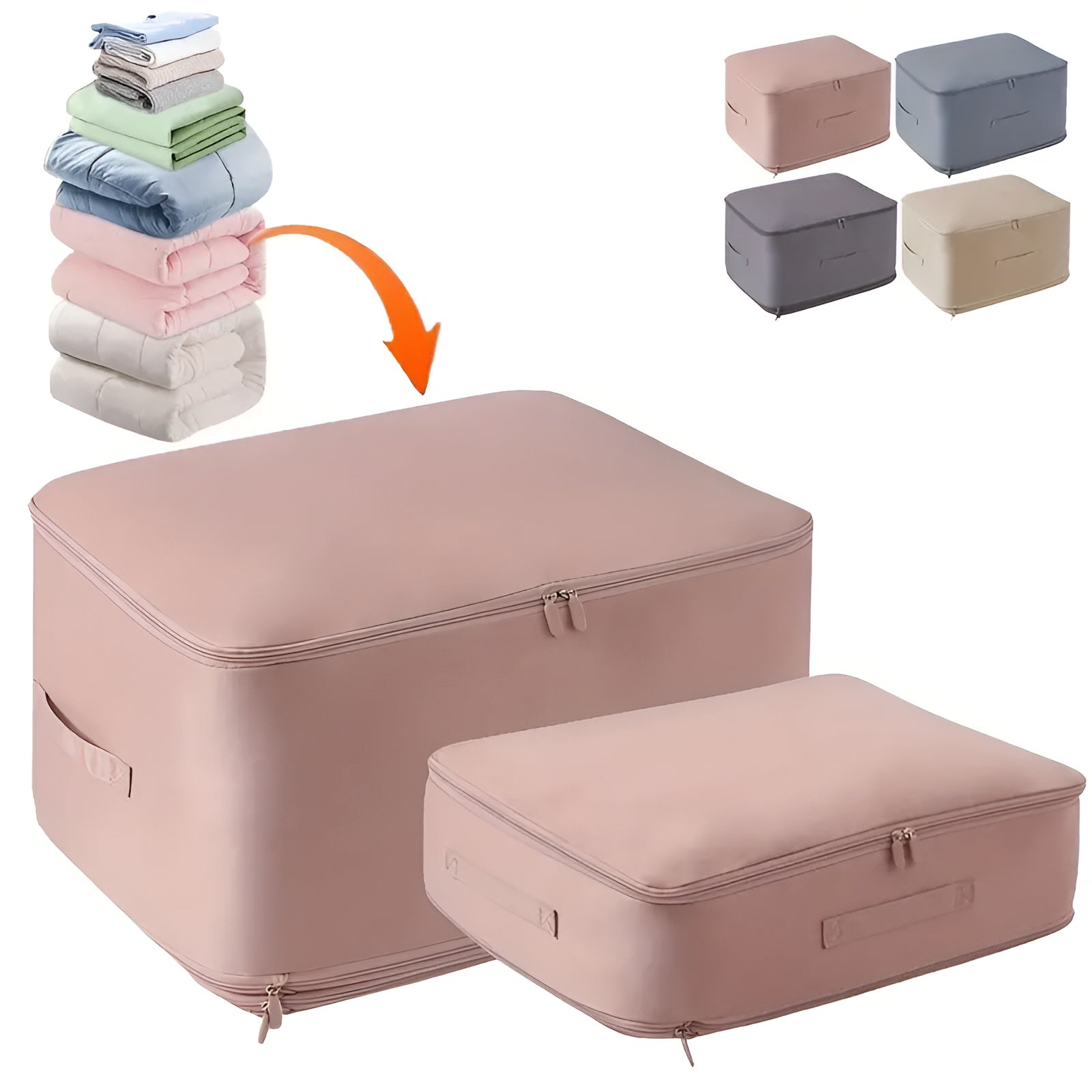 Luftdichte Aufbewahrungsbeutel | mit Rollventil | Komprimiert bis 50 % | Packflat