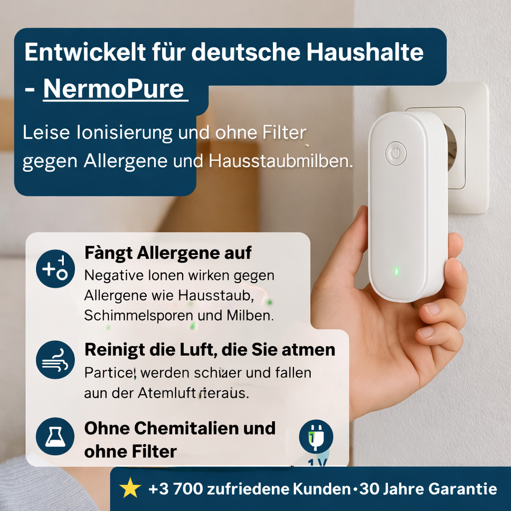 Luftionisierer für Innenräume | Geruchsneutralisierend & Leise | AirEase Ion